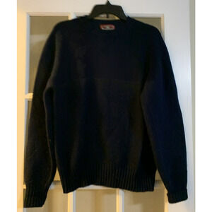 Northwestern knitting Co navy mens 100% pure wool long sleeve sweater MED